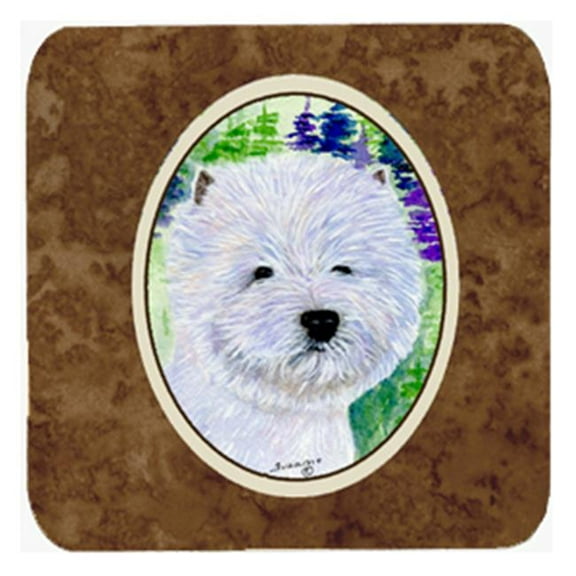 Westie Foam Coasters - Set 4