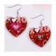 thumbnail image 2 of Pendientes colgantes de corazón: pendientes llamativos con purpurina para mujer, regalos románticos para las fiestas., 2 of 2