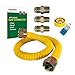 thumbnail image 3 of PROCURU Kit de Connecteur Flexible à Gaz 5/8 Pouces OD x 18 Pouces pour Cuisinière, Four, Acier Inoxydable Résistant aux Intempéries avec Revêtement de Protection, 3 of 4