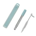 thumbnail image 2 of Collapsible Straw, Reusable Stainless Steel Telescopic Metal Straw with Cleaning Brush for Key Chains Pockets Purse, 2 of 8