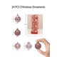 thumbnail image 2 of 24pcs Rose Gold Painted Christmas Balls For Christmas Tree Decoration, 2 of 5