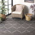 thumbnail image 3 of SAFAVIEH Beach House Rosheen Geometric Indoor/Outdoor Area Rug, Charcoal/Gray, 6'7" x 6'7" Round, 3 of 15