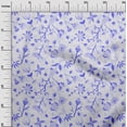 thumbnail image 3 of oneOone Cotton Silk Blue Fabric Florals Fabric For Sewing Printed Craft Fabric By The Yard 42 Inch Wide, 3 of 4