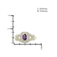 thumbnail image 4 of JewelersClub Amethyst Ring Birthstone Jewelry – 0.50 Carat Amethyst 14K Gold Plated Silver Ring Jewelry with White Diamond Accent – Gemstone Rings with Hypoallergenic 14K Gold Plated Silver Band, 4 of 4