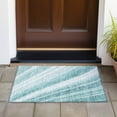 thumbnail image 6 of Addison Rugs Chantille Indoor/Outdoor Transitional Stripes Teal Washable Rectangle Rug, 1'8" x 2'6", 6 of 6