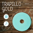 thumbnail image 2 of Trapillo Gold Menta Baby Trapillo El Original Pack x3 Poliéster con Elastano 50 Metros 3 cm Grosor, 2 of 4