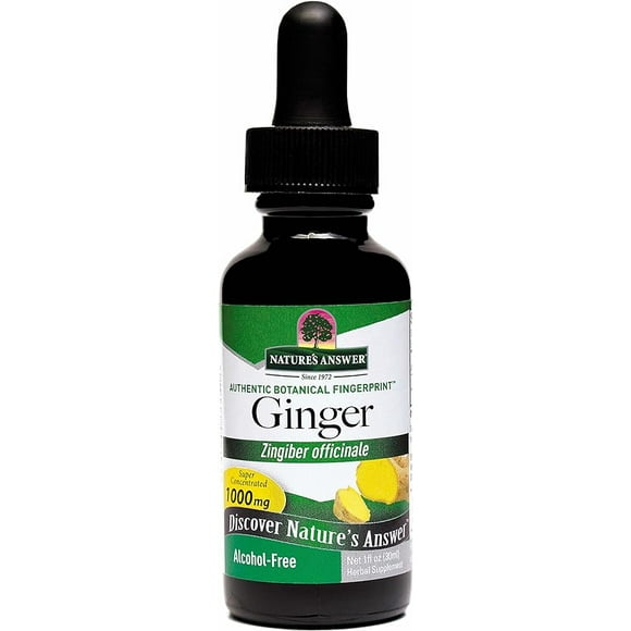 Nature's Answer | Raíz de jengibre, 30 Ml. Suplemento para el apoyo a náuseas ocacionales.