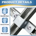 thumbnail image 3 of Uxcell 4set soporte U 80x40mm acero inoxidable 304 abrazadera con tornillo para tubo cuadrado, plateado, 3 of 6