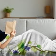 thumbnail image 3 of Vineyard Soft Flannel Fleece Throw Blanket, Swirled Leaves Freshness Fruit Garden Harvest Season Wine Growth Theme Print, Cozy Plush for Indoor and Outdoor Use, 70" x 90", Green, by Ambesonne, 3 of 5