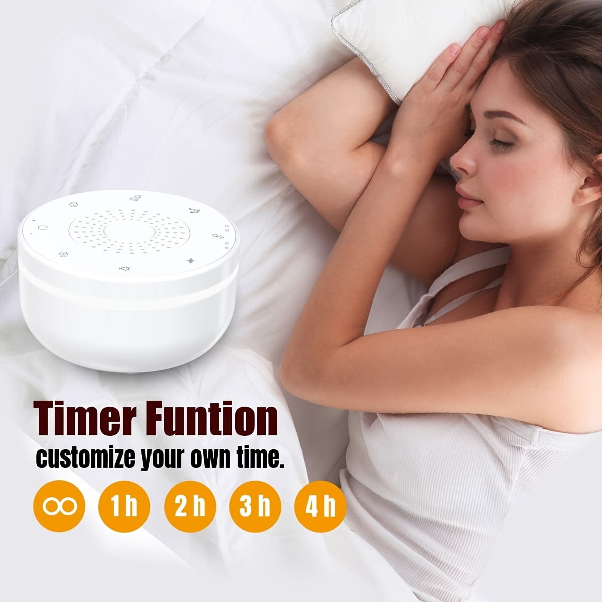 Portable White Noise Machine Sleep Aid, Suitable for Adults, Pets, Children, And. Features 30 Soothing Sounds, a 5-Color Night Light, And 3 Timer Functions. Includes a Lanyard