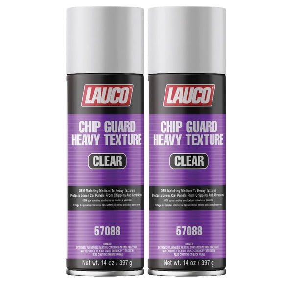 LAUCO Heavy Texture Chip Guard 13 oz Clear Aerosol Spray Can - 57088-2PACK
