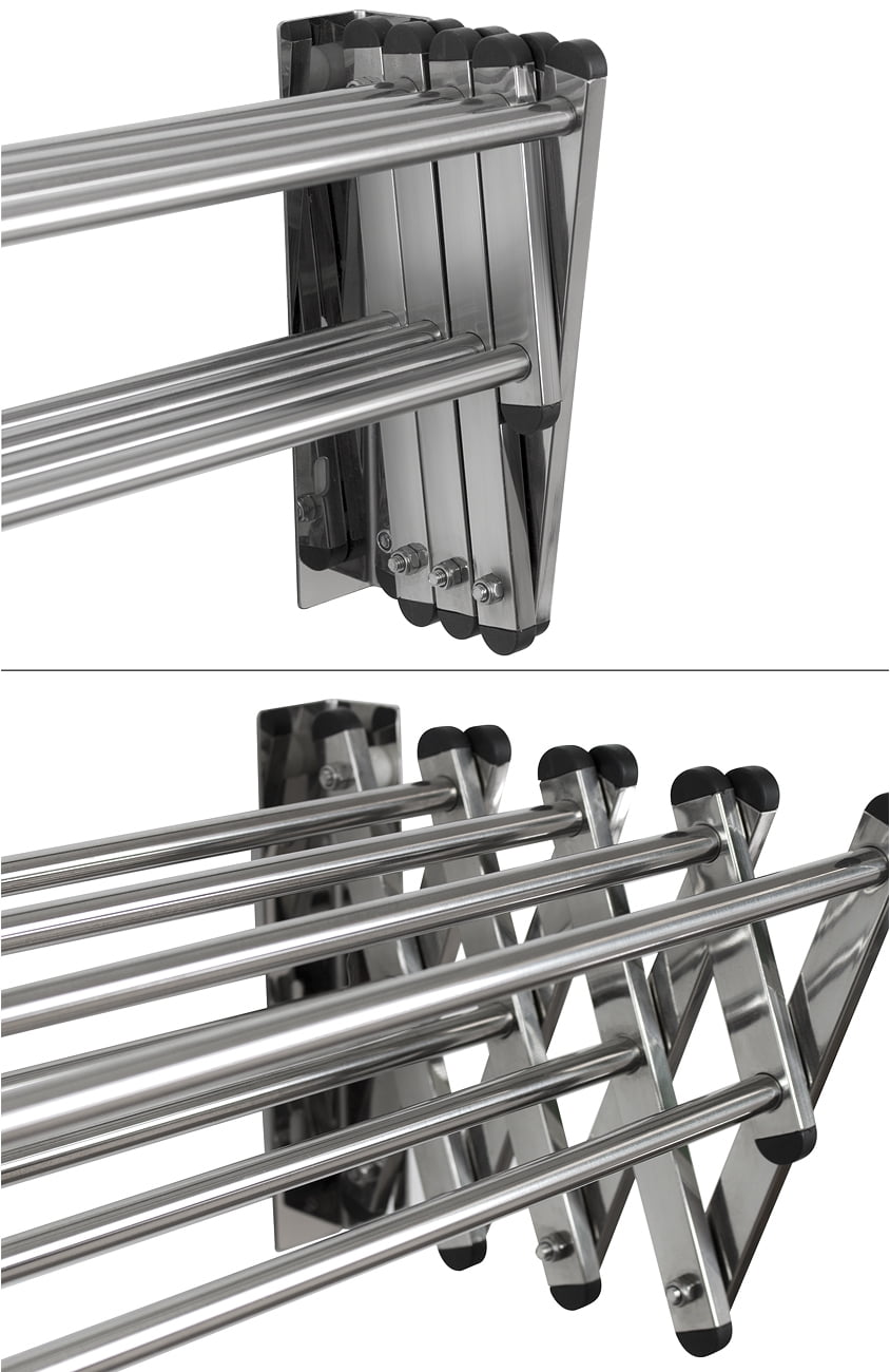 laundry room drying rack wall mounted on Sorbus Clothes Drying Rack Wall Mounted Space Saver Great Organization For Laundry Room Mudroom Bedroom Pool Area Etc Walmart Com Walmart Com