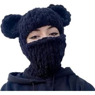 Winter Hat Warm Hooded Scarf Hat Balaclava Knit Skull Beanie 
