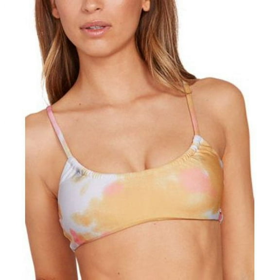 Volcom TIE-DYE MULTI Juniors' Tie-Dye Bralette Bikini Swim Top, US X-Large