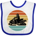 thumbnail image 3 of Inktastic Snowmobile Retro Sunset Boys or Girls Baby Bib, 3 of 4