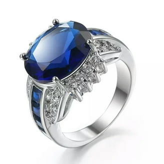 Mens Ring Large Oval Turquoise Stainless Steel Ring In Green Blue - Foto 13