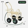 thumbnail image 6 of Dkeli Hose Reel Cart Heavy Duty Garden Hose Reel Cart 300ft Water Hose Holder, 5/8 inch Hose W/Basket, Tan, 6 of 6