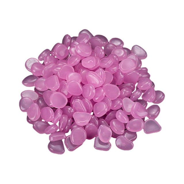 200 Pcs Galets Phosphorescents, Pierres Lumineuses Galets de Jardin Phosphorescents Pierres Roches, Roches Lumineuses pour Déco Extérieure, Pelouse de Jardin Cour, Aquarium, Allée, Aquarium, Sentier, F