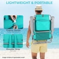thumbnail image 5 of Pirecart Beach Chair, Wide 25" Foldable Beach Chair for Adult, 5-Position Adjustable with Storage Bag, Cooler Pouch,Towel Bar, Green, 5 of 8