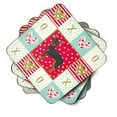 thumbnail image 2 of Prague Ratter Love Foam Coaster Set of 4 Red, 2 of 4
