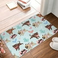 thumbnail image 5 of Xecao Cute Pug Dogs print Flannel Mat: Non-slip, 16x24in. Ideal for kitchen, bedroom, bath & living room., 5 of 9