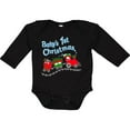 thumbnail image 3 of Inktastic Baby's 1st Christmas Train with Presents and Tree Boys or Girls Long Sleeve Baby Bodysuit, 3 of 5