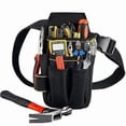 thumbnail image 1 of Professional Belt Tool Bag, 25.5 x 12.5 x 3cm, Black, Thickening Material 600D Oxford, for Technical Maintenance Personnel, 1 of 4