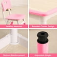 thumbnail image 4 of TROPOW Desk Chair,Kids Table and Chairs Set, Height Adjustable Desk With 4 Seats for Ages 2-10,Arts & Crafts Table,Graffiti Desktop, Non-Slip Legs, Max 300lbs, Children Multi-Activity Table,Pink, 4 of 8