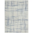 thumbnail image 3 of Nourison Whimsicle Contemporary Artistic Ivory Blue 5' x 7' Area Rug, (5' x 7'), 3 of 9
