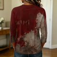 thumbnail image 7 of Halloween Shirts for Women Plus Size Funny 3/4 Sleeve Pullover Horror Halloween Printed T Shirts Spooky Crew Neck Tops Holiday Three Quarter Length Blouses, 2XL, 7 of 7