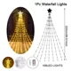 thumbnail image 3 of Christmas Waterfall Fairy String Lights with Topper Star, Christmas Tree Decorations for Home 2024 Navidad Natal New Year 2025, 3 of 5