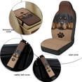 thumbnail image 6 of Xixirimido Car Seat Protection Set 5 Pieces Breathable PU Leather Front Seat Covers with Seat Belt and Console Covers Universal Fits Most Cars, Brown Rottweiler Dog Paw, 6 of 8