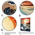 thumbnail image 3 of Designart "Reflections Papercut Coastal Sunrise painting I" Landscape & Nature Floater Framed Canvas Print, 3 of 7