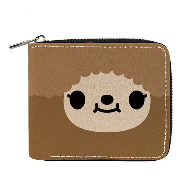 Monedero Tocas para niños con forma de anime, de piel, plegable, pared corta