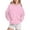 Pink, variant on SHE IS Womens Sweatshirt Zip up Hoodie Womens Oversized Hoodie Zip Womens Pullover Hoodie with Pockets Womens Tops Black Trendy My Orders Placed