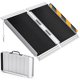 thumbnail image 1 of Yeshouse rampa plegable portátil de aluminio para sillas de ruedas, superficie antideslizante, compatible con la normativa ADA, ideal para escalones, puertas, bordillos, coches, scooters y andadores, 1 of 8