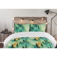 thumbnail image 5 of Ambesonne Forest Down Alternative Quilt Comforter, Vintage Jungle Landscape Art, King, Fern Green and Laurel Green, 5 of 5