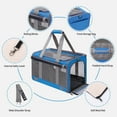 thumbnail image 5 of Cshidworld Cat Carrier Airline Approved, Pet Carriers for Cats with Water Bowl/Front Pocket/Adjustable Shoulder Strap, Collapsible Car Travel Cat Carrier for Small Medium Cat Dogs up to 20lbs, Blue, 5 of 7