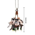 thumbnail image 3 of Comefolife Duck Hunting 2D Flat Car Rear View Mirror Accessories Christmas Tree Ornament Decoration Hanging Charm Interior Rearview Pendant Decor Gift, 3 of 7