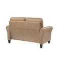 thumbnail image 5 of Lifestyle Solutions Alexa Loveseat with Rolled Arms, Brown Fabric, 5 of 8