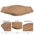 thumbnail image 2 of Toyvian Brown Wooden Casserole Pot Holder Tray with Thickened Base and Side Handles for Home Kitchen Use, 2 of 8