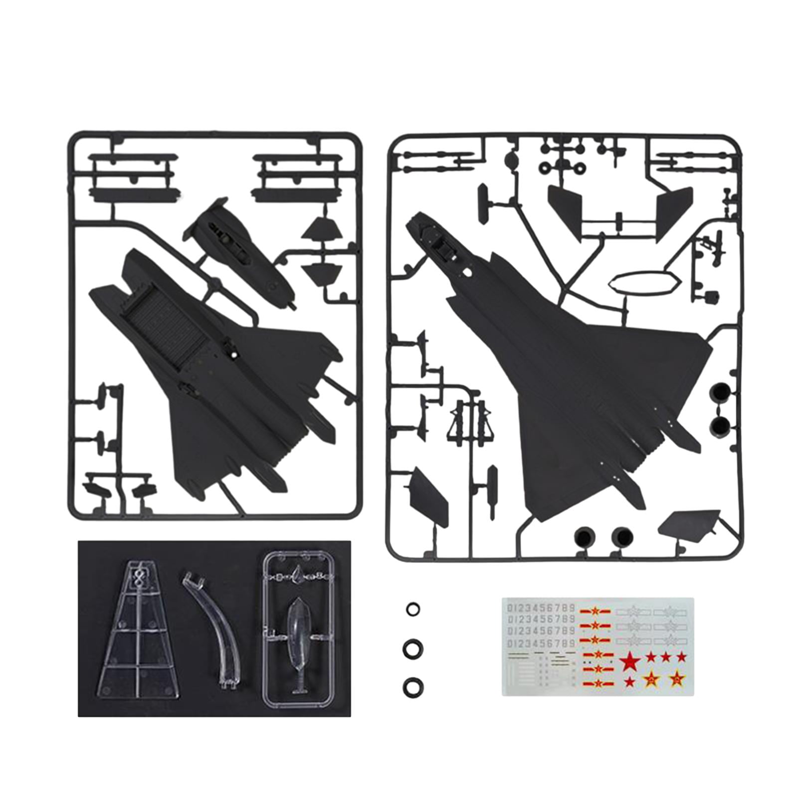 Rushawy 1/72 Education Toy Building Model Kits 4D Plane Model Miniature J20 Aircraft for Black
