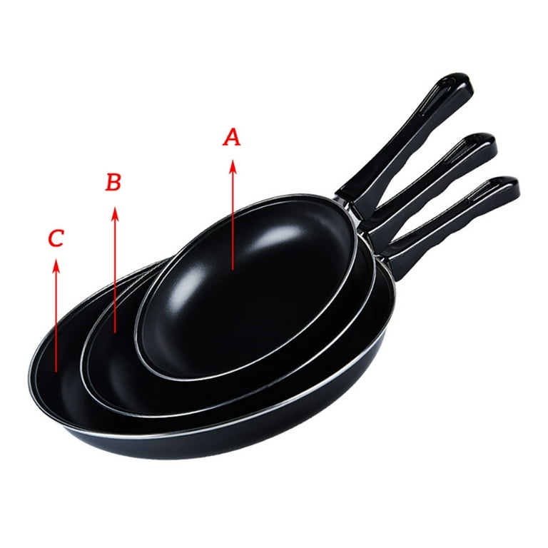 Round Mini Frying Pan Non-Stick Thick Steak Flat Pan Iron Kitchen Cookware