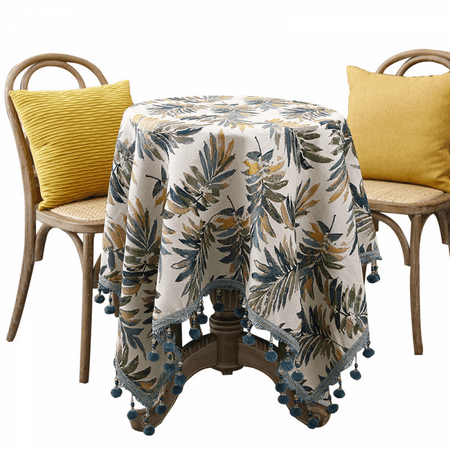 

Tablecloth Pastoral Countryside Style Vintage Classic Wrinkle Free and Stain Resistant Fabric Table Covers for Dining Room Wedding Parties Table Decorations(43inche)