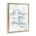thumbnail image 2 of Stupell Industries Farmhouse All Things Through Christ Gold Floating Frame Canvas Art, 25 x 31, by Krinlox, 2 of 8