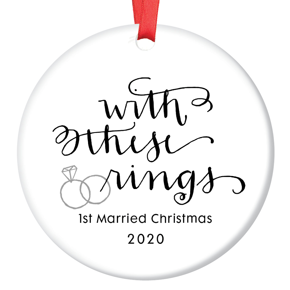 Download With These Rings 1st Married Christmas Ornament, First ...