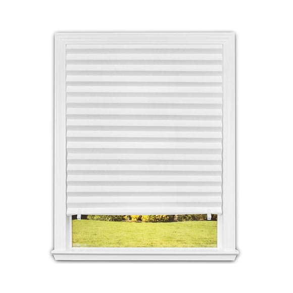 Redi Shade No Tools Original Light Filtering Pleated Paper Shade, White, 36" x 72", 6 Pack
