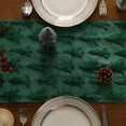 thumbnail image 6 of TETOU Christmas Tree Jacquard Table Runner 13x72 Inch Soft Plush Faux Fur Table Decoration for Christmas Home Party - Green, 6 of 6