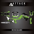 thumbnail image 2 of Attack Graphics Custom Renegade Complete Bike Restyle Graphics Kit Compatible with Polisport MX Restyling Kit for Kawasaki KX250 2006, 2 of 2