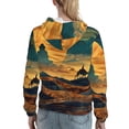 thumbnail image 7 of Kdxio Sunset Desert Journey Print Womens Oversized Hoodies Sweatshirts Hooded Pullover Tops Sweaters Casual-Large, 7 of 7